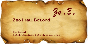 Zsolnay Botond névjegykártya
